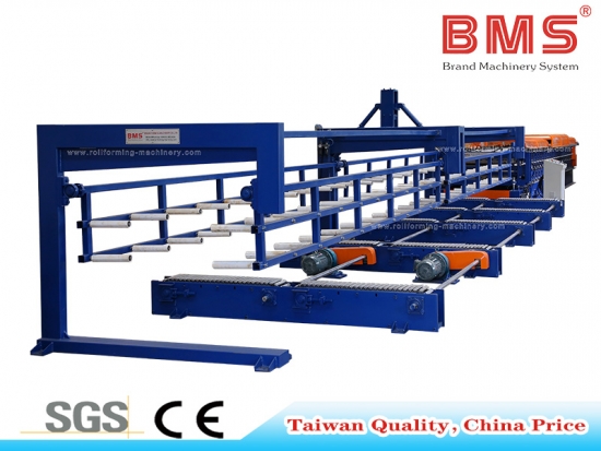 AUS tipe double layer roofing panel roll forming machine dengan perangkat stacker AUTO 12 meter
